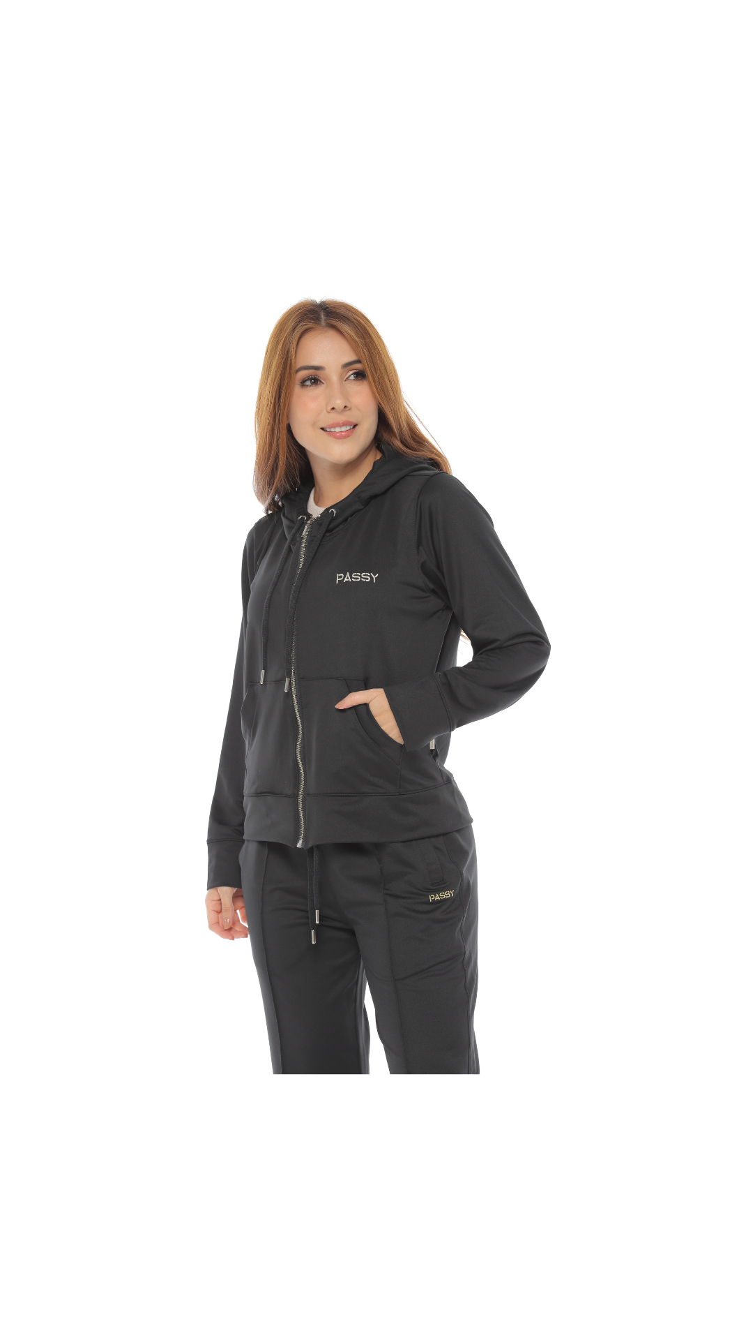 Chaqueta Con Cierre Color Negro