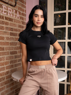 Set de Sudadera y Top Color Negro