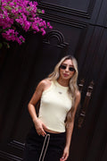 Top Diamante Amarillo