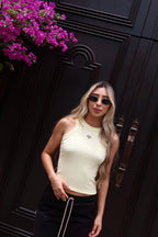 Top Diamante Amarillo