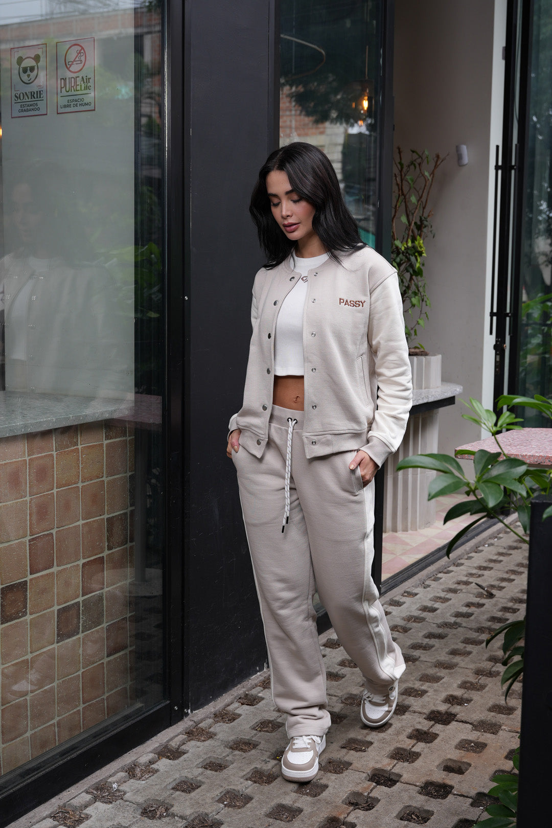 Set Duna Arena De Chaqueta y Sudadera Bota Recta