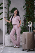 Set Pureza Rosado De Polo Y Sudadera Bota Recta
