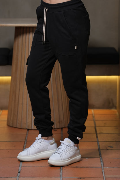 SET DE BUZO CERRADO Y JOGGER PARA MUJER COLOR NEGRO