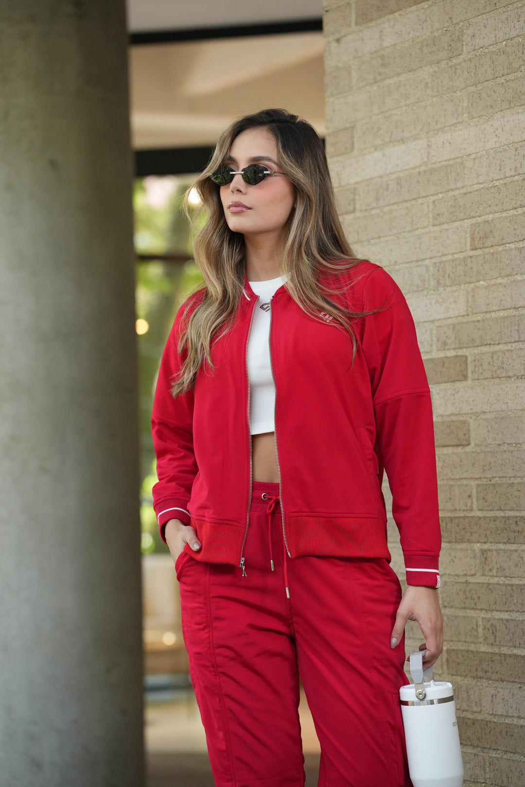 Set Paris Rojo De Chaqueta y Jogger