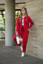 Set Paris Rojo De Chaqueta y Jogger