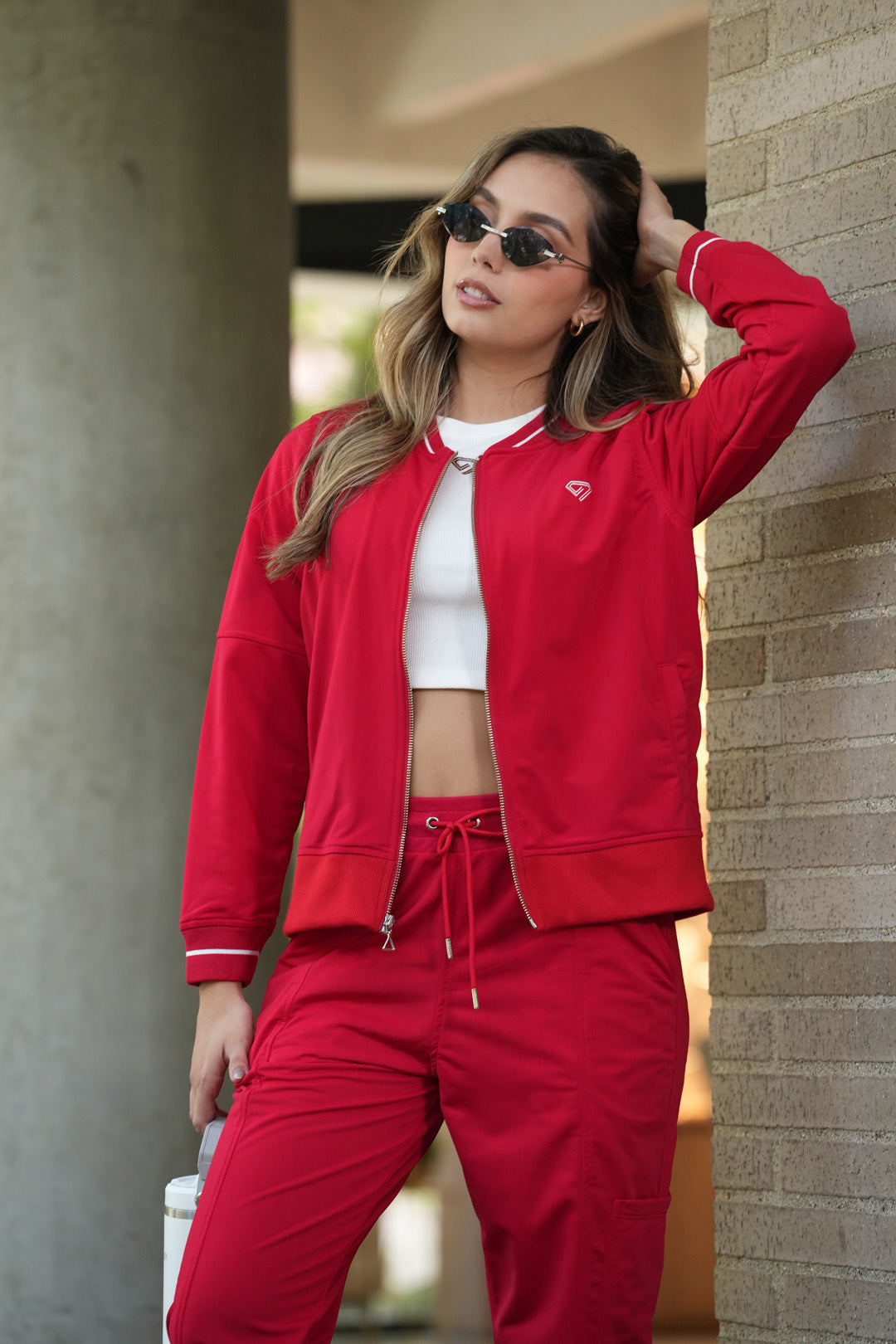 Set Paris Rojo De Chaqueta y Jogger