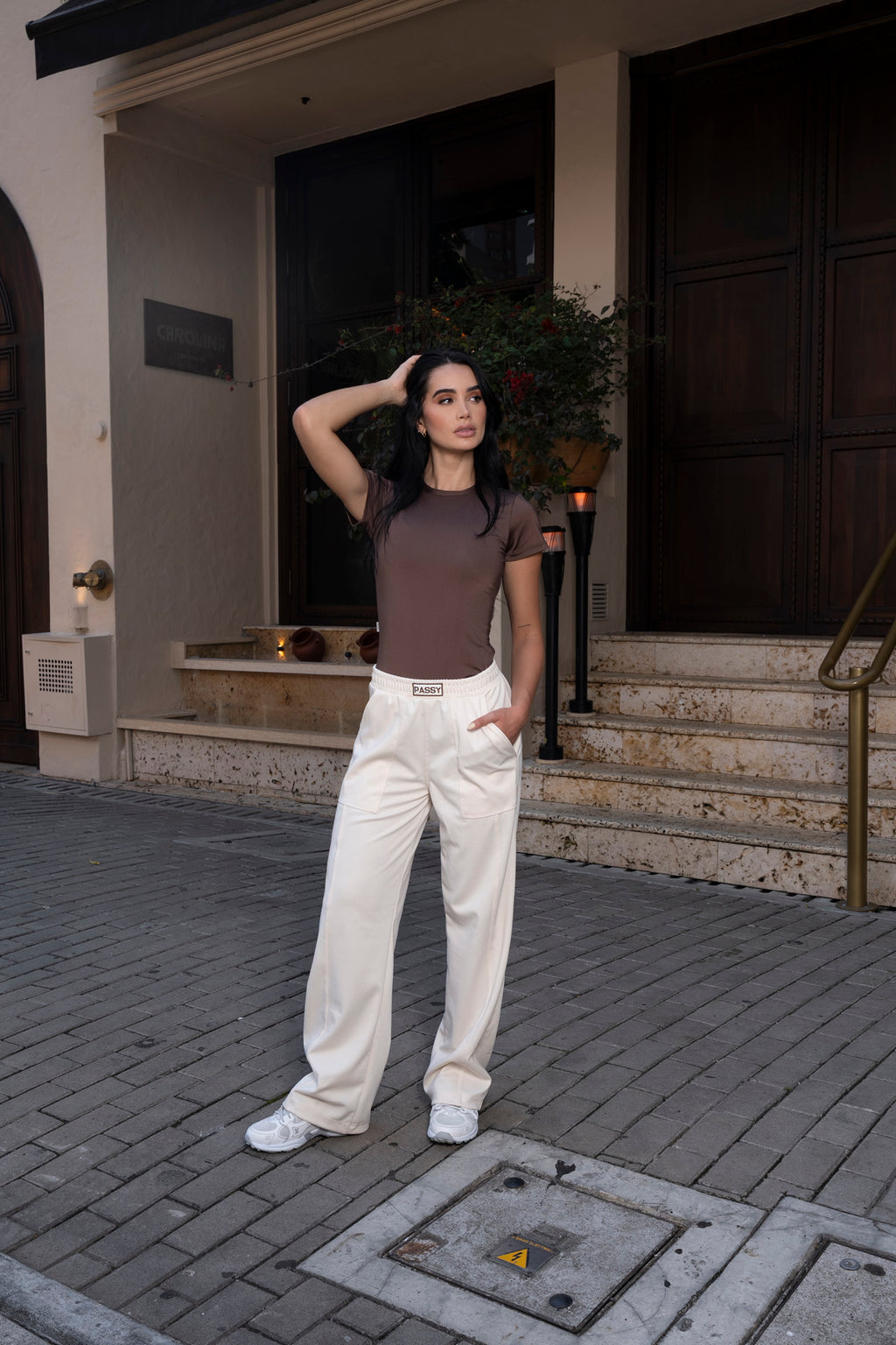 Sudadera Italia Bota Recta Marfil