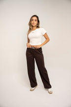 Set De Top En Rif Y Sudadera Bota Recta