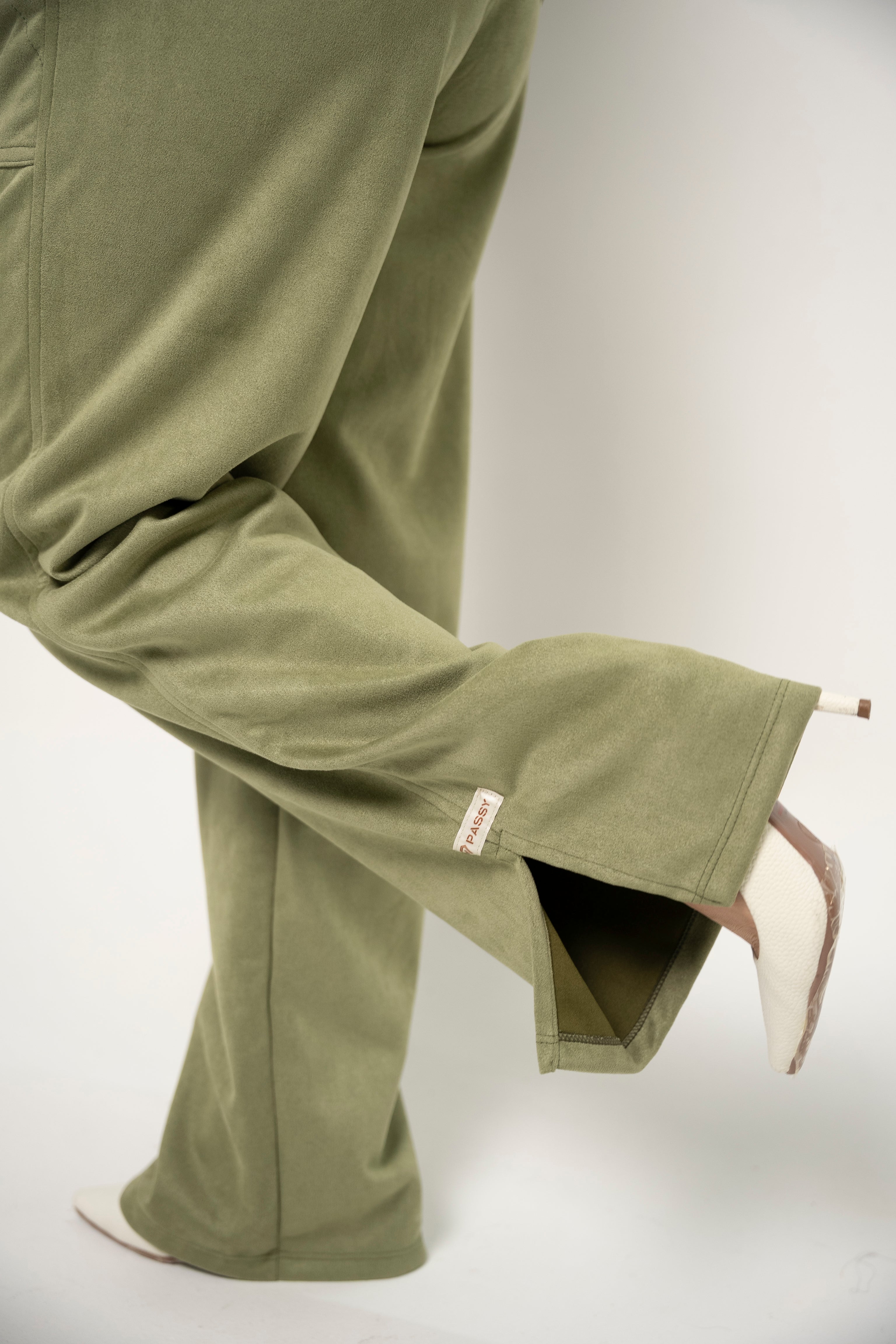 Set De Chaqueta, Top Y Sudadera Para Mujer Color Verde Oliva