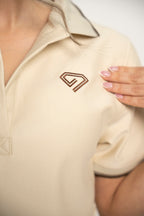 Camisa Tipo Polo Color Mantequilla