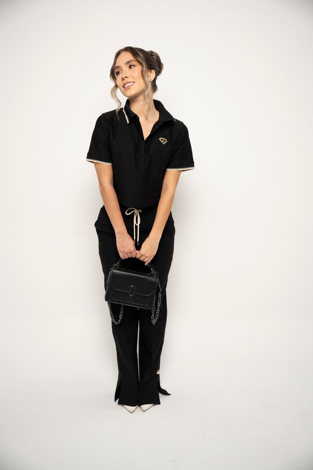 Camisa Tipo Polo Color Negro