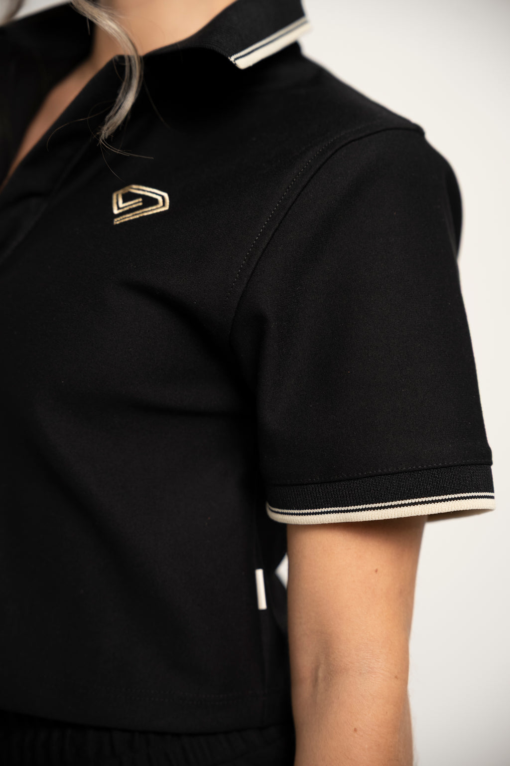 Camisa Tipo Polo Color Negro