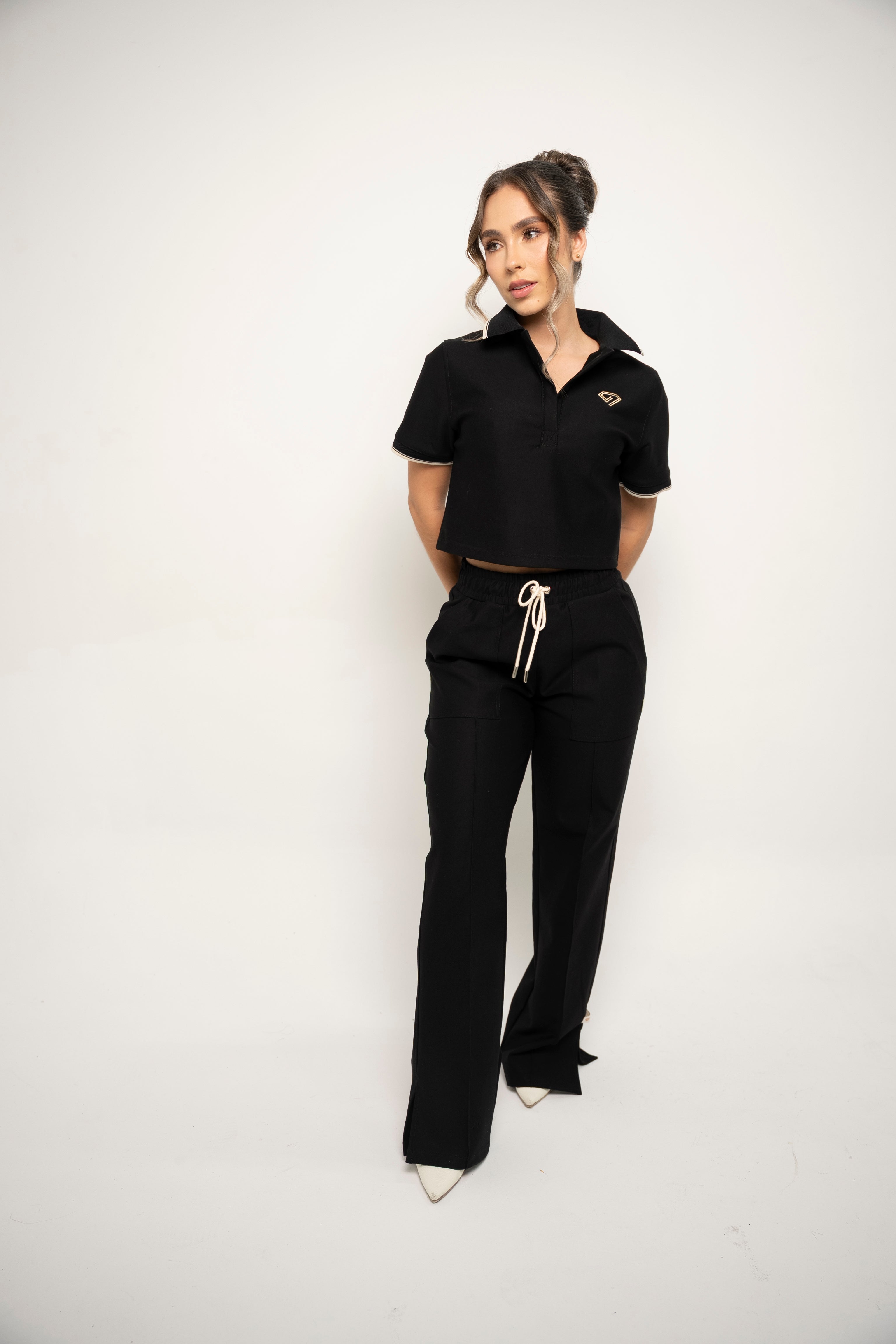 Sudadera Bota Recta Color Negro