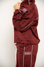 Chaqueta Con Cierre Color Vinotinto