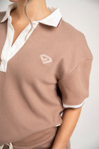 Camisa Tipo Polo Color Café