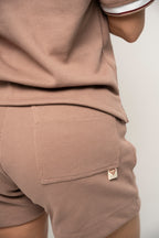 Set De Short Y Camiseta Para Mujer Color Café
