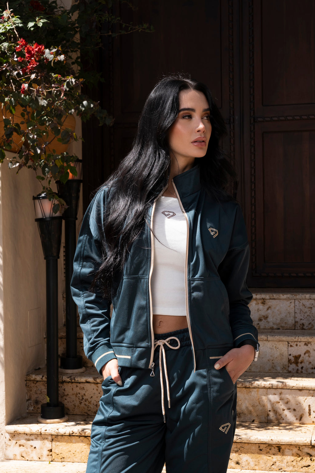 Chaqueta con Cremallera Bali Color Esmeralda