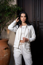 Chaqueta con Cremallera Monaco Color Marfil