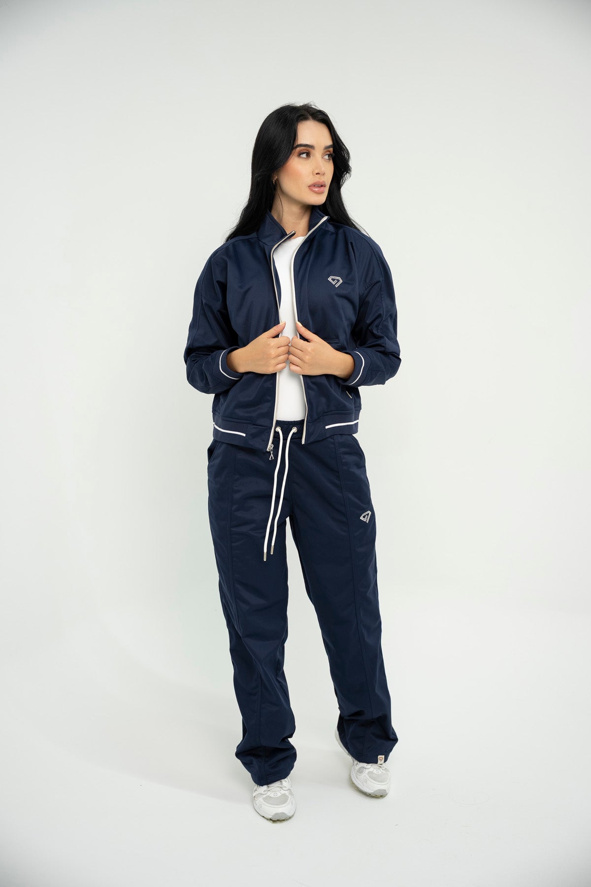 Set Estambul Azul Oscuro De Chaqueta y Sudadera Bota Recta