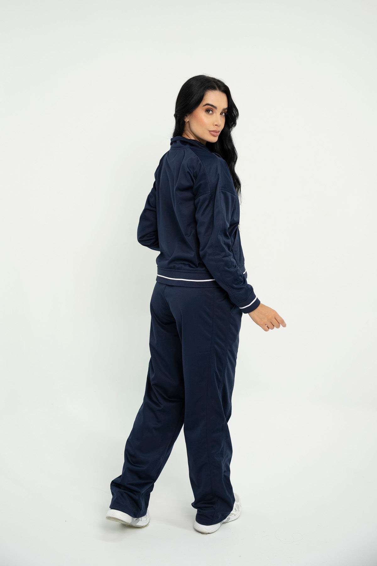 Set Estambul Azul Oscuro De Chaqueta y Sudadera Bota Recta