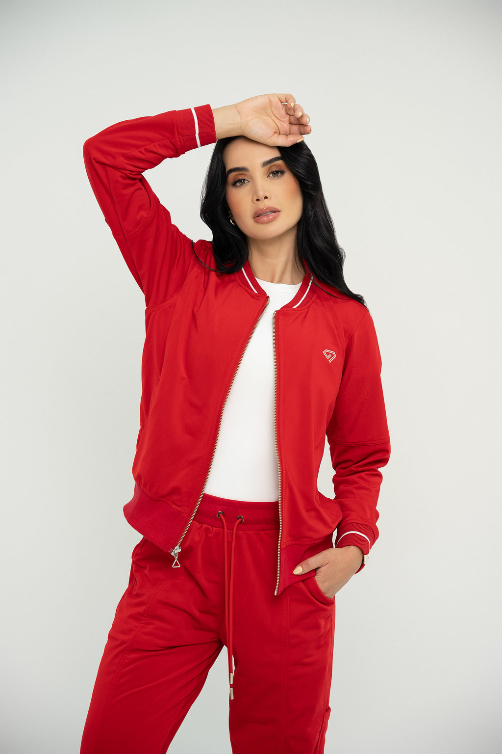 Set Paris Rojo De Chaqueta y Jogger