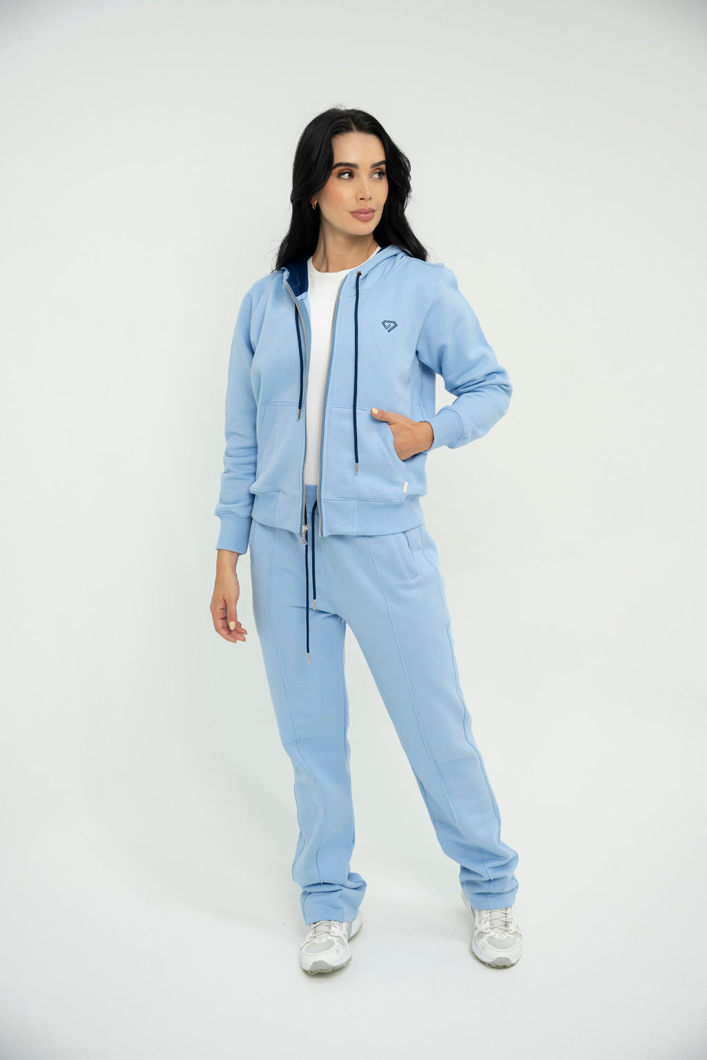 Set Santorini Azul De Chaqueta y Sudadera Bota Recta