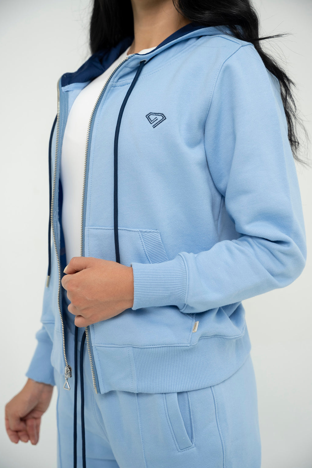 Set Santorini Azul De Chaqueta y Sudadera Bota Recta