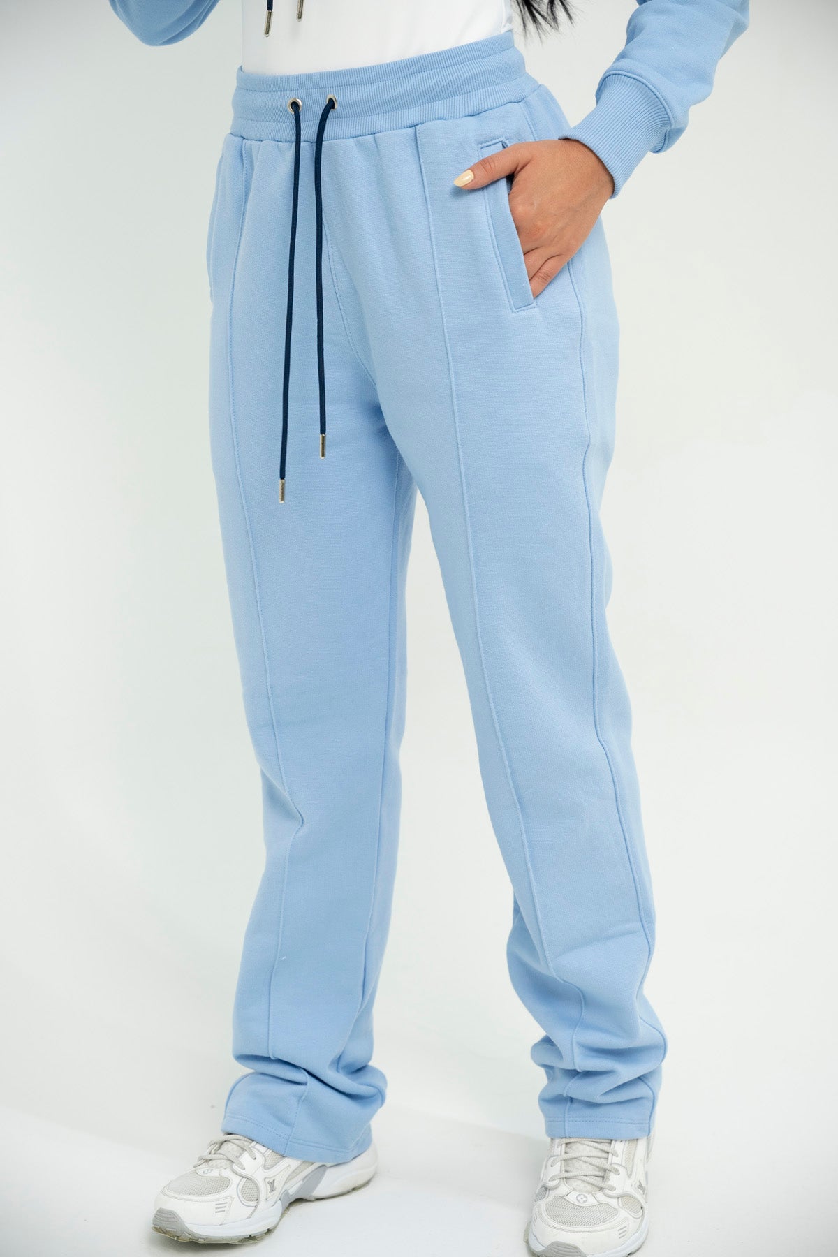 Set Santorini Azul De Chaqueta y Sudadera Bota Recta