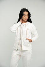 Chaqueta con Cremallera Monaco Color Marfil