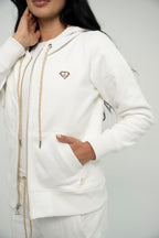 Chaqueta con Cremallera Monaco Color Marfil