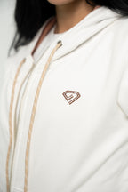 Chaqueta con Cremallera Monaco Color Marfil