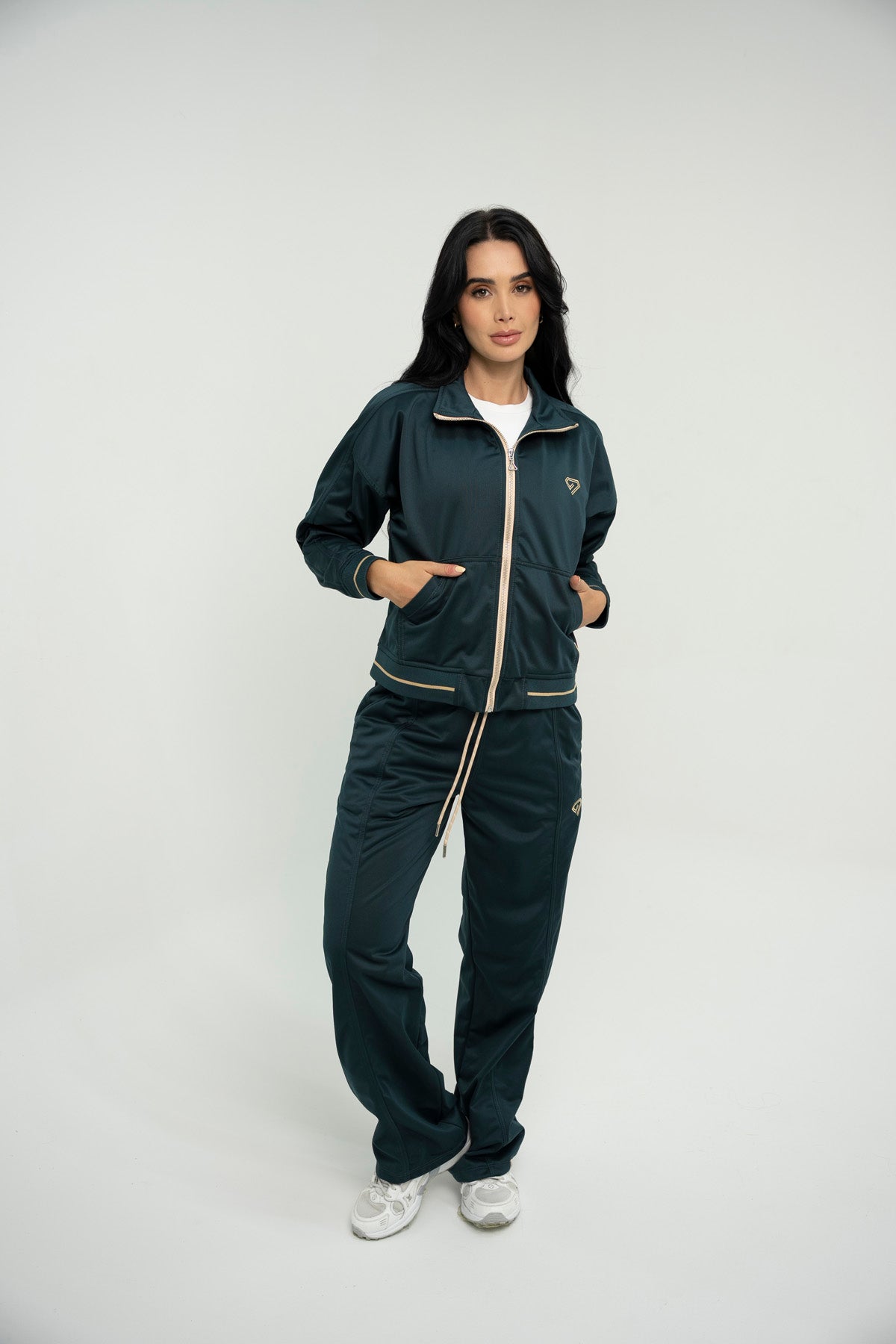 Set Bali Verde Esmeralda De Chaqueta y Sudadera Bota Recta