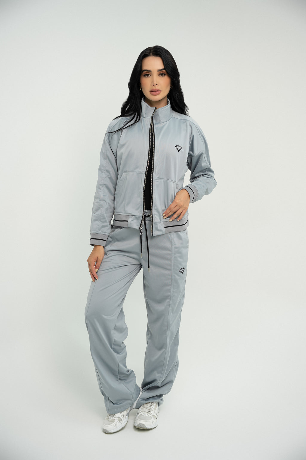 Set Tokio Gris De Chaqueta y Sudadera Bota Recta