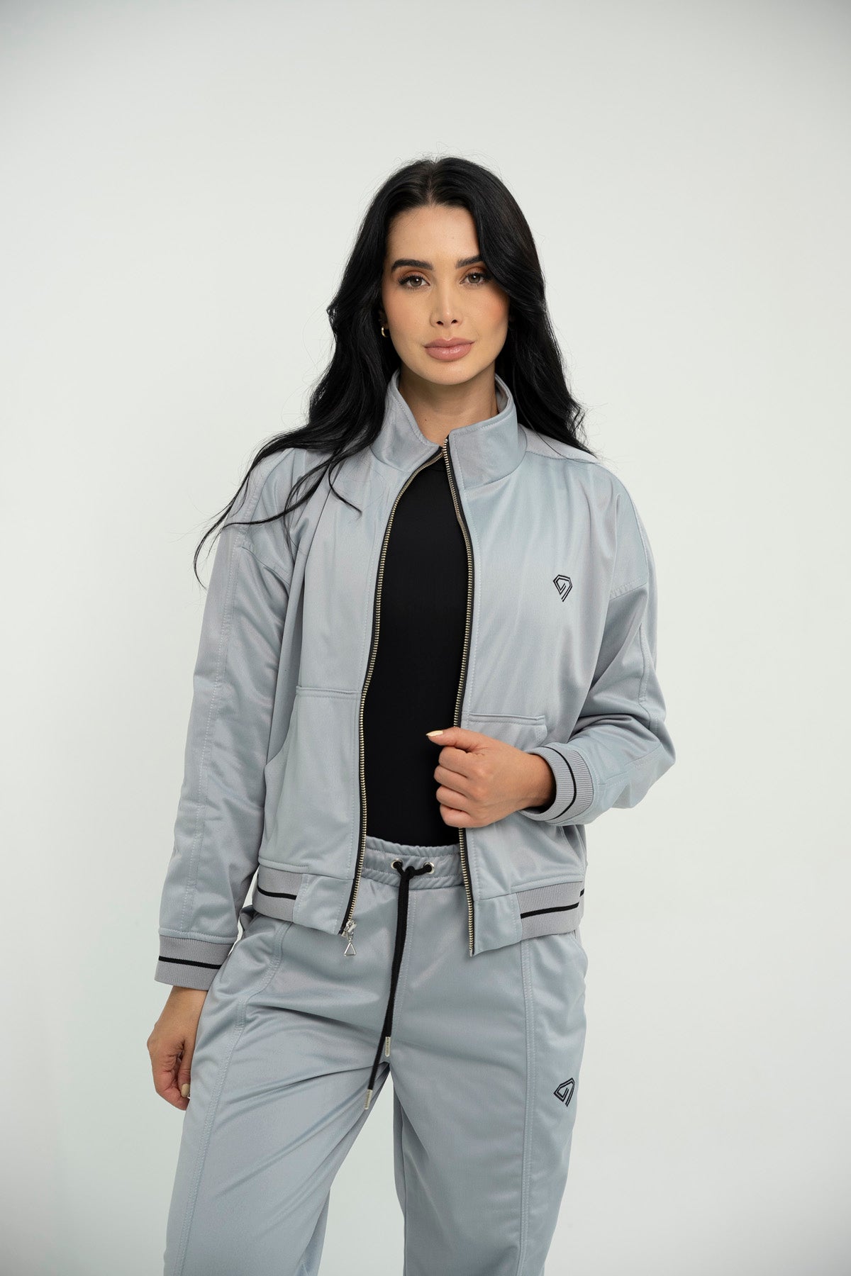 Set Tokio Gris De Chaqueta y Sudadera Bota Recta