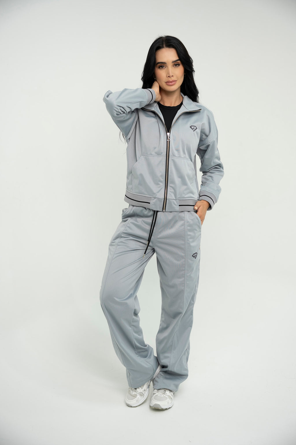 Set Tokio Gris De Chaqueta y Sudadera Bota Recta