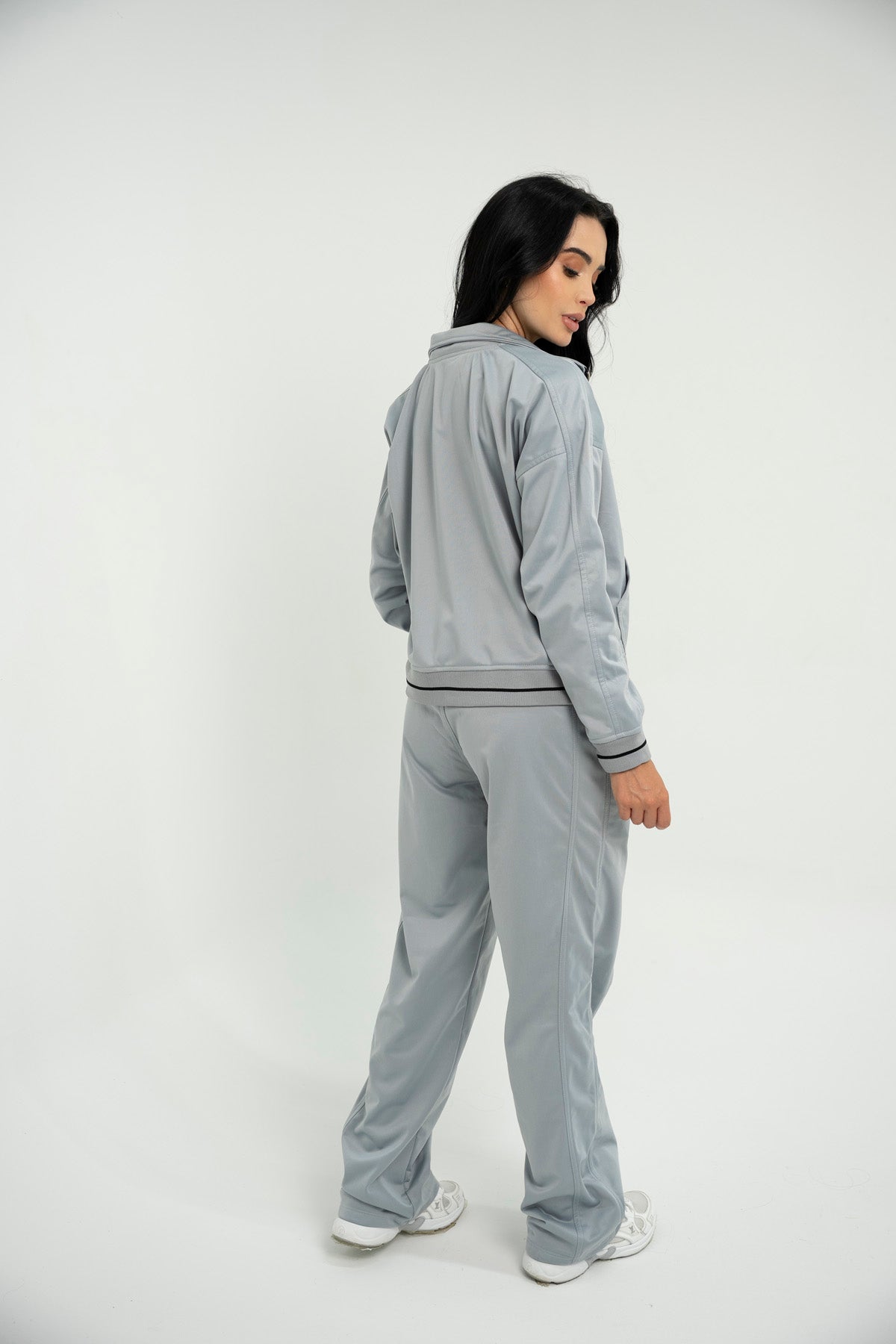 Set Tokio Gris De Chaqueta y Sudadera Bota Recta