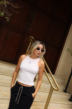 Top Diamante Rosa