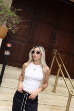 Top Diamante Rosa