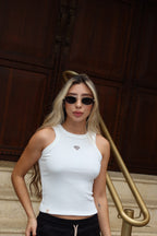 Top Diamante Marfil