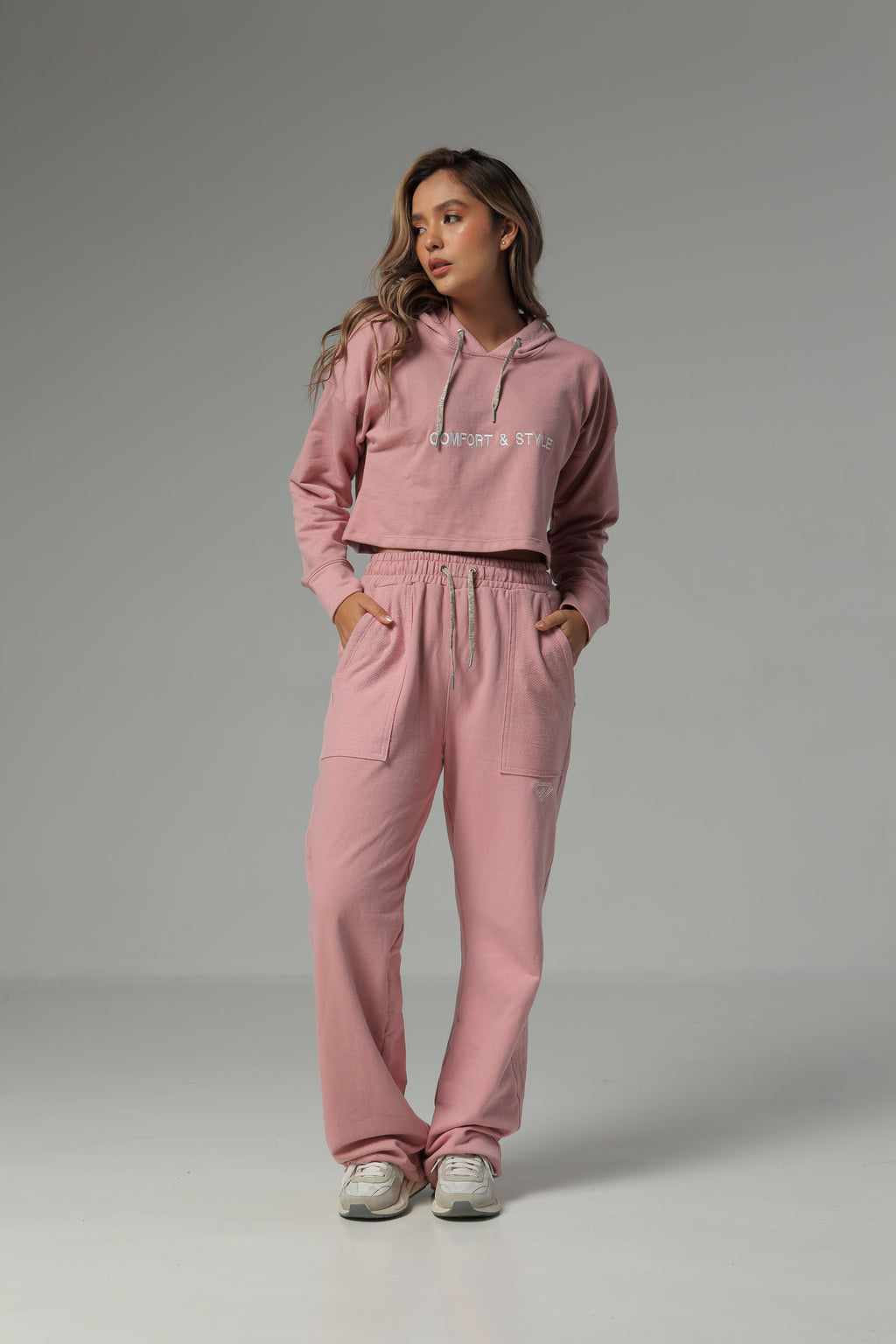 Sudadera Bota Recta Color Rosado