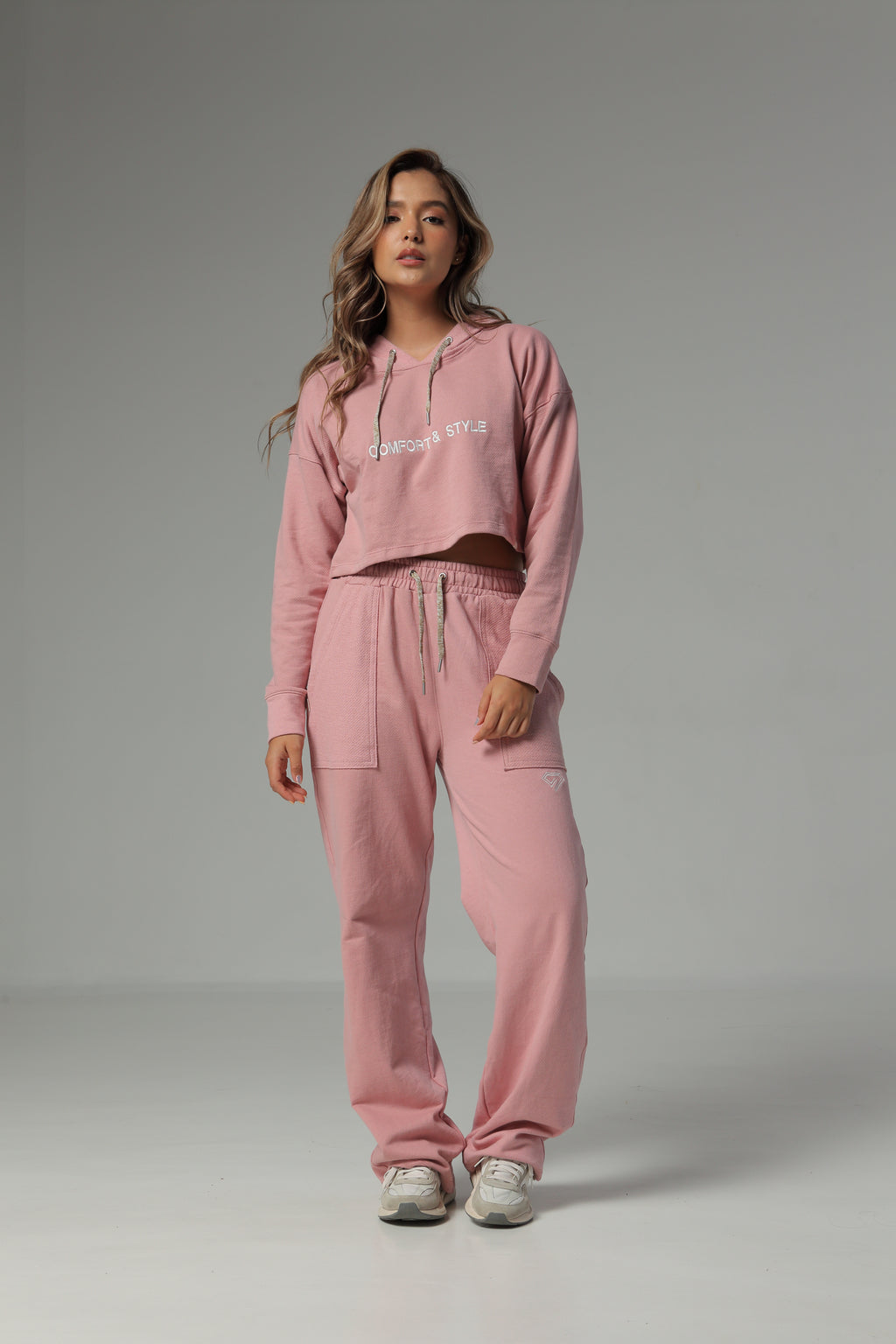 Sudadera Bota Recta Color Rosado