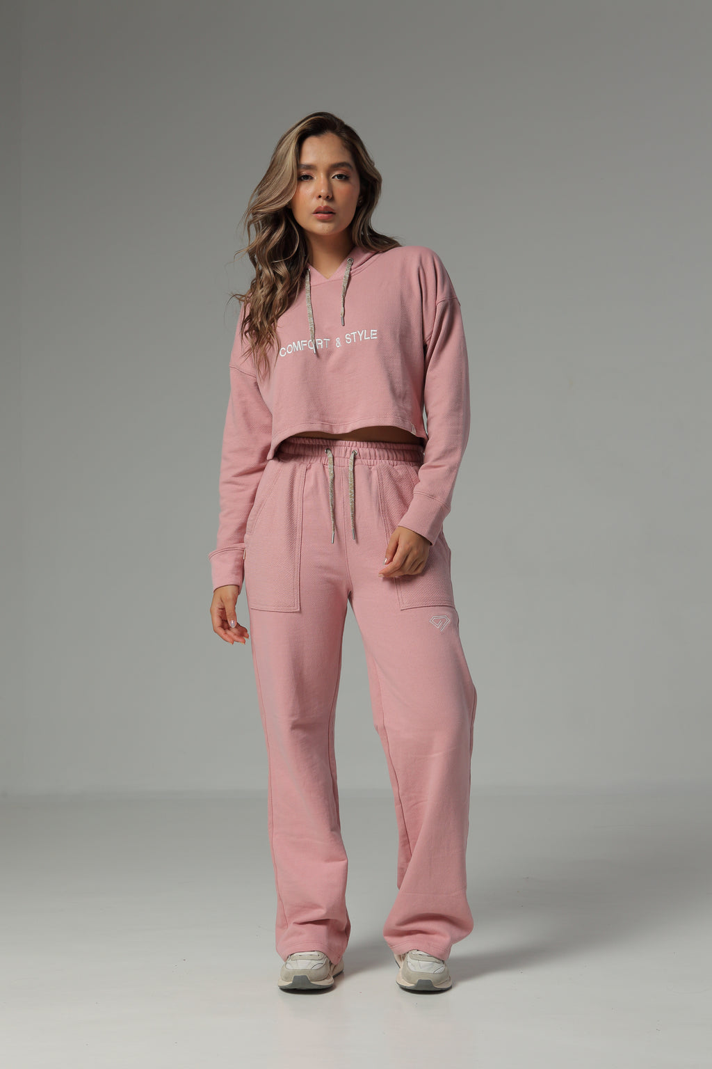 Sudadera Bota Recta Color Rosado