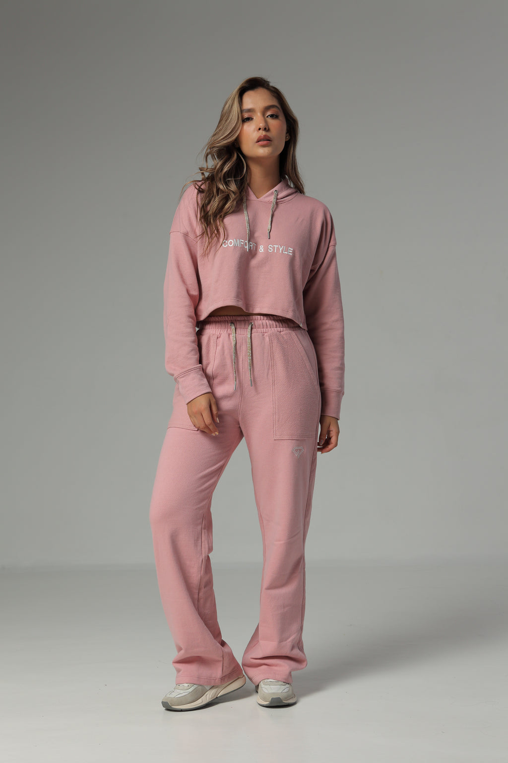 Sudadera Bota Recta Color Rosado