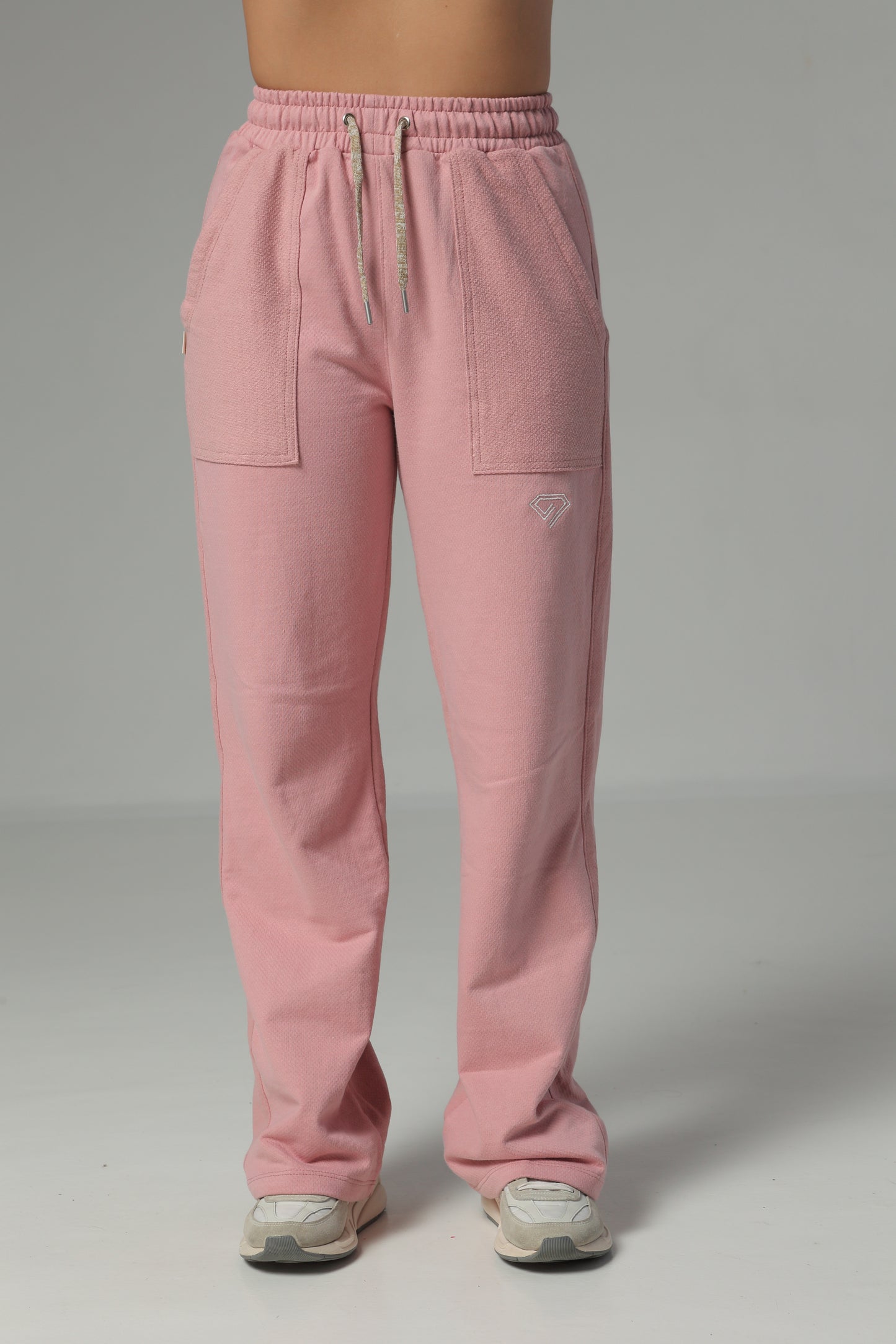 SET DE BUZO Y SUDADERA BOTA RECTA COLOR ROSADO PARA MUJER