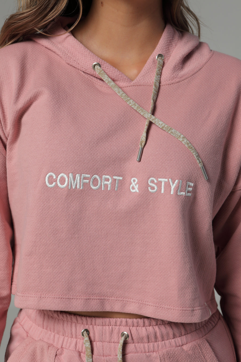 Set De Buzo Y Sudadera Bota Recta Color Rosado Para Mujer