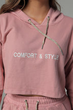 Set De Buzo Y Sudadera Bota Recta Color Rosado Para Mujer