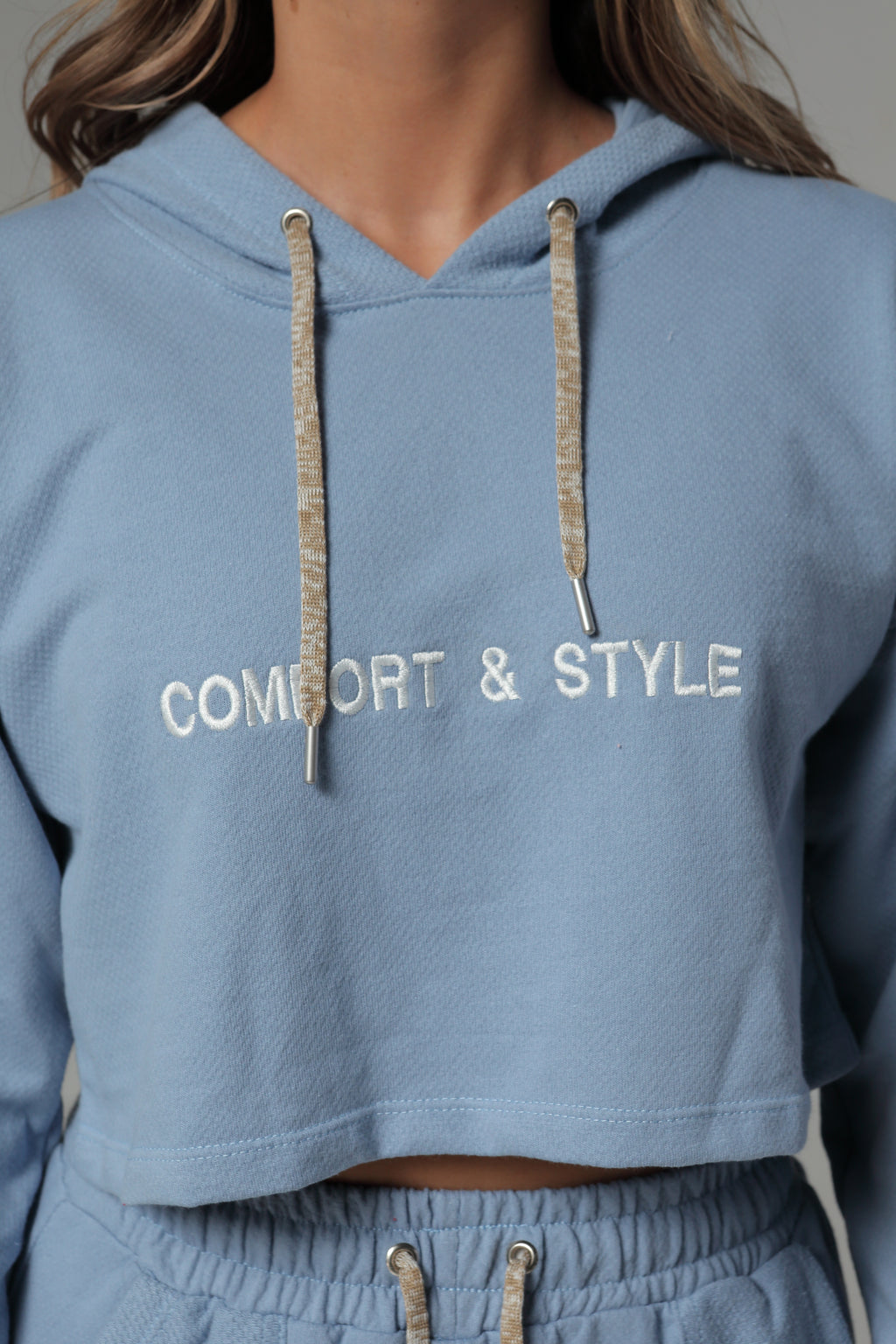 Set De Buzo Y Sudadera Bota Recta Color Azul Para Mujer