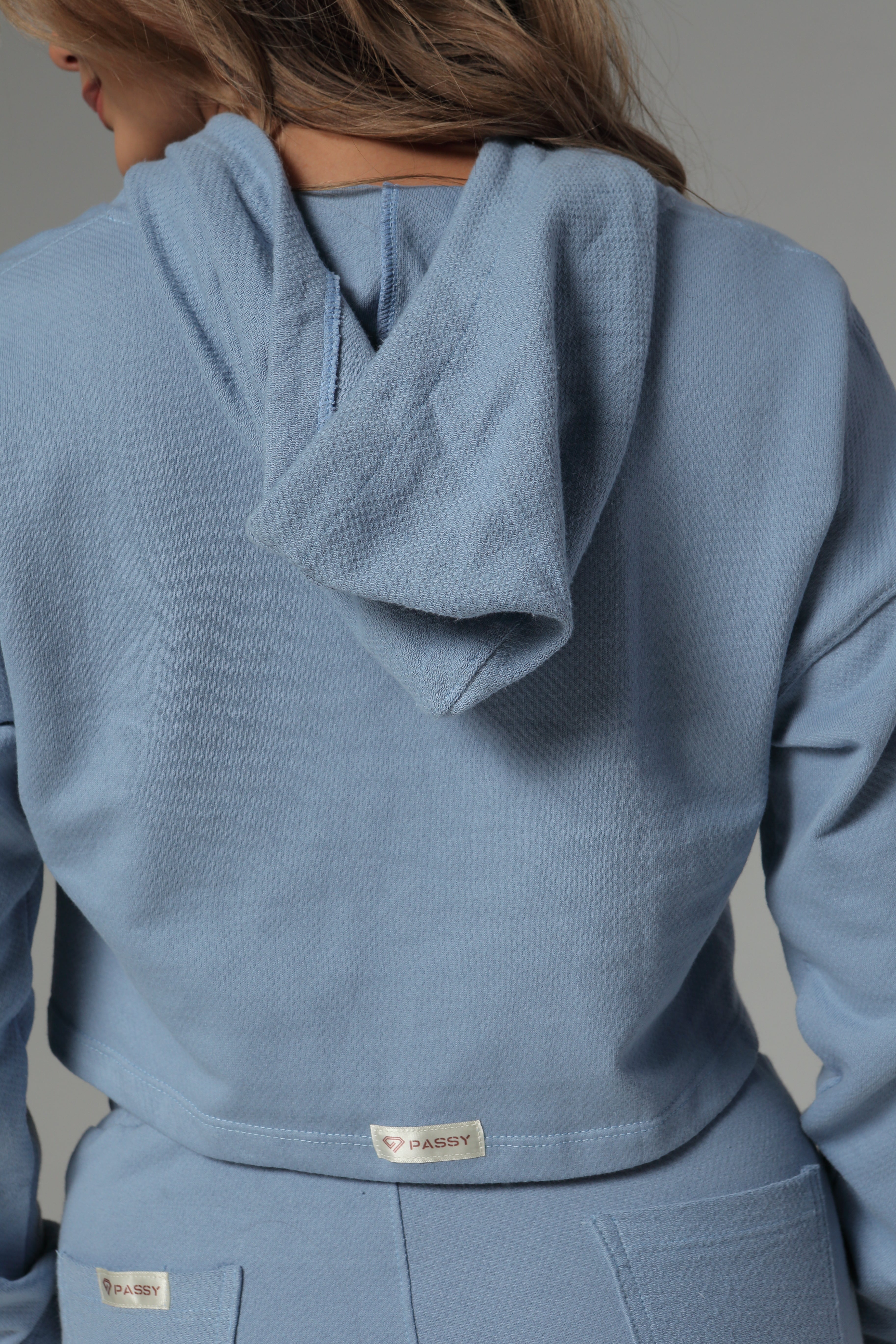 Set De Buzo Y Sudadera Bota Recta Color Azul Para Mujer