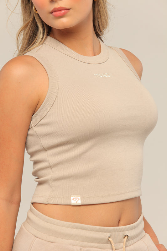 TOP COLOR CAMEL PARA MUJER