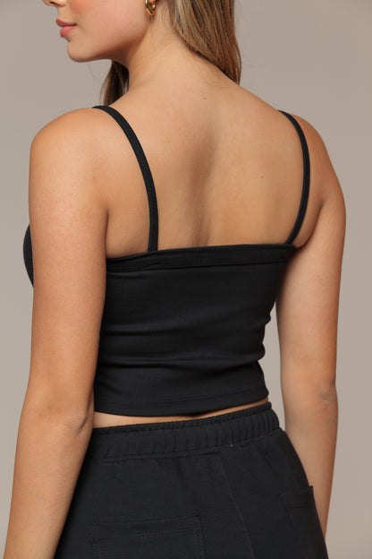 TOP COLOR NEGRO PARA MUJER